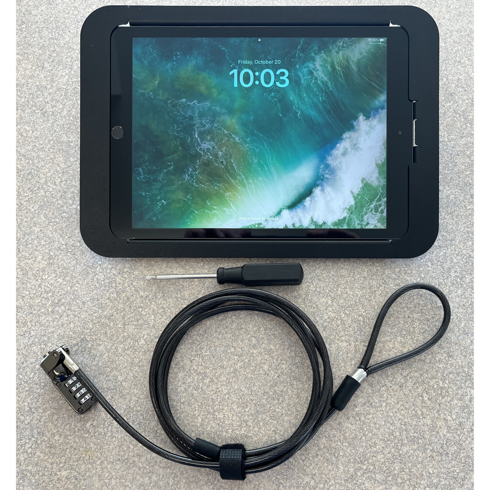 Compulocks iPad 10.2" Security Case Bundle with Combo Lock Black