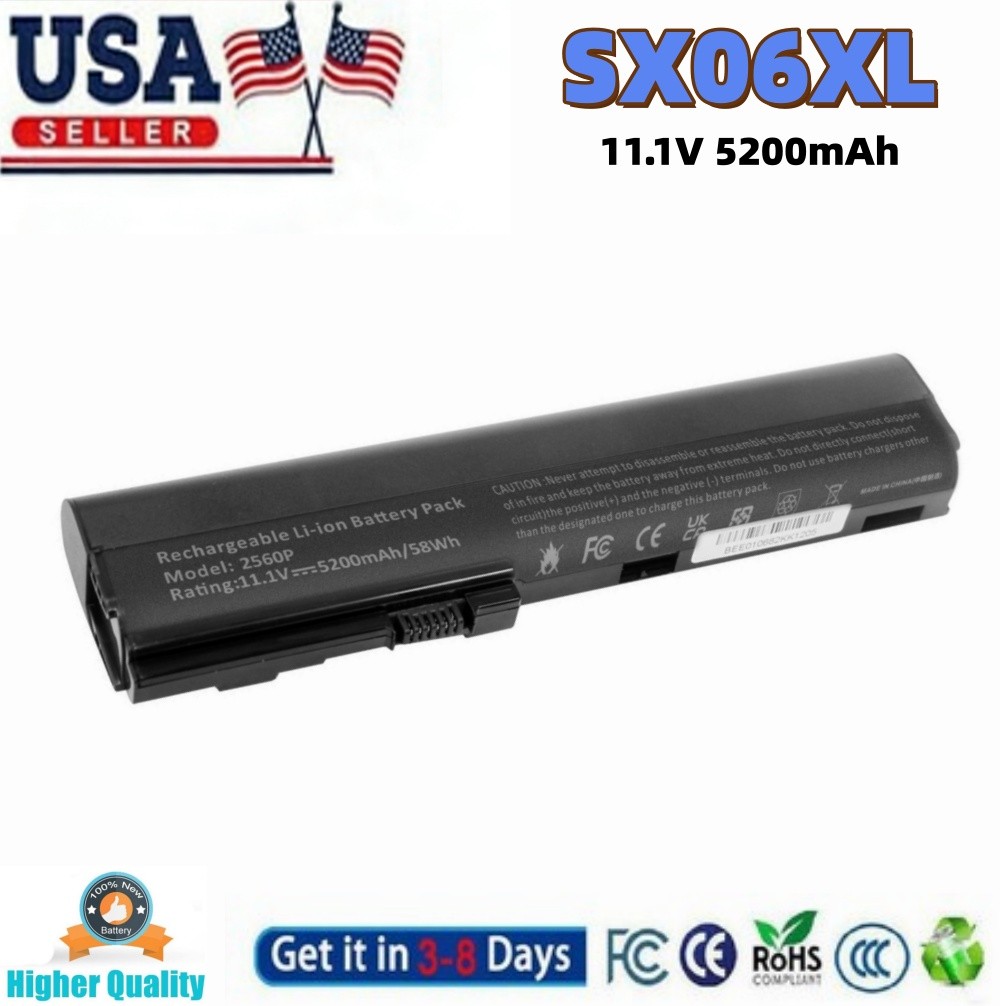 SX06 Battery For HP Elitebook 2560p Series, For HP EliteBook 2570p Series