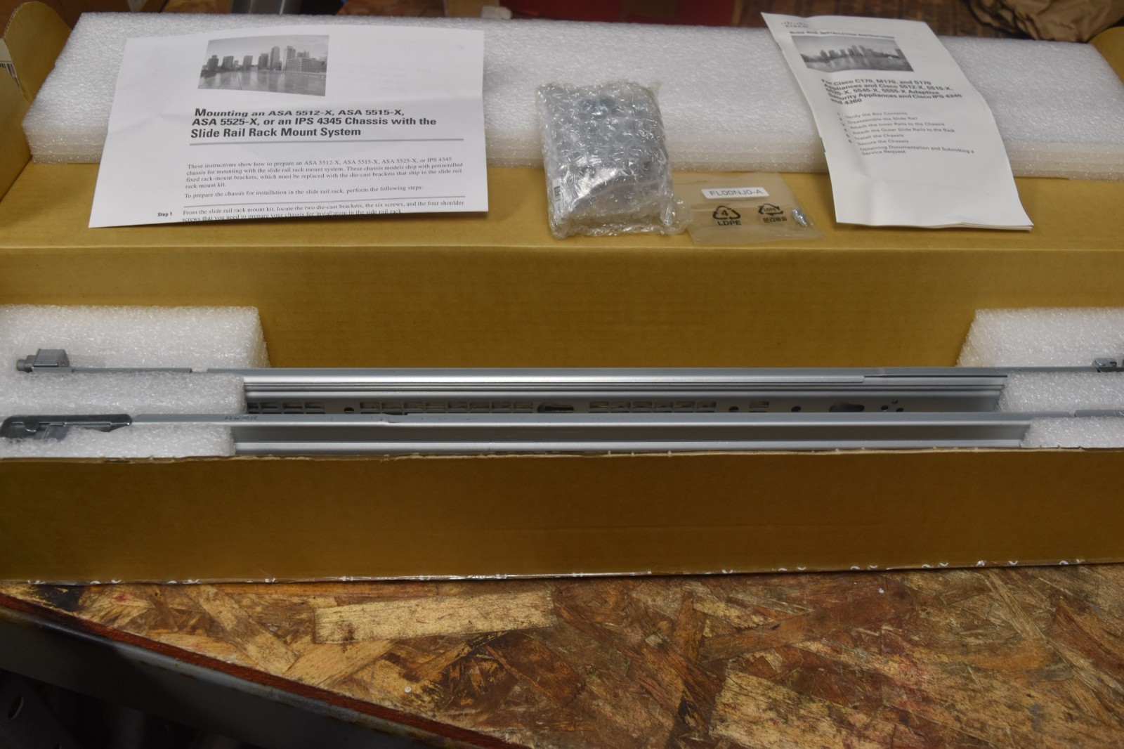 Cisco ASA-RAILS Slide Rail Mount Kit ASA 5512-X NOS 