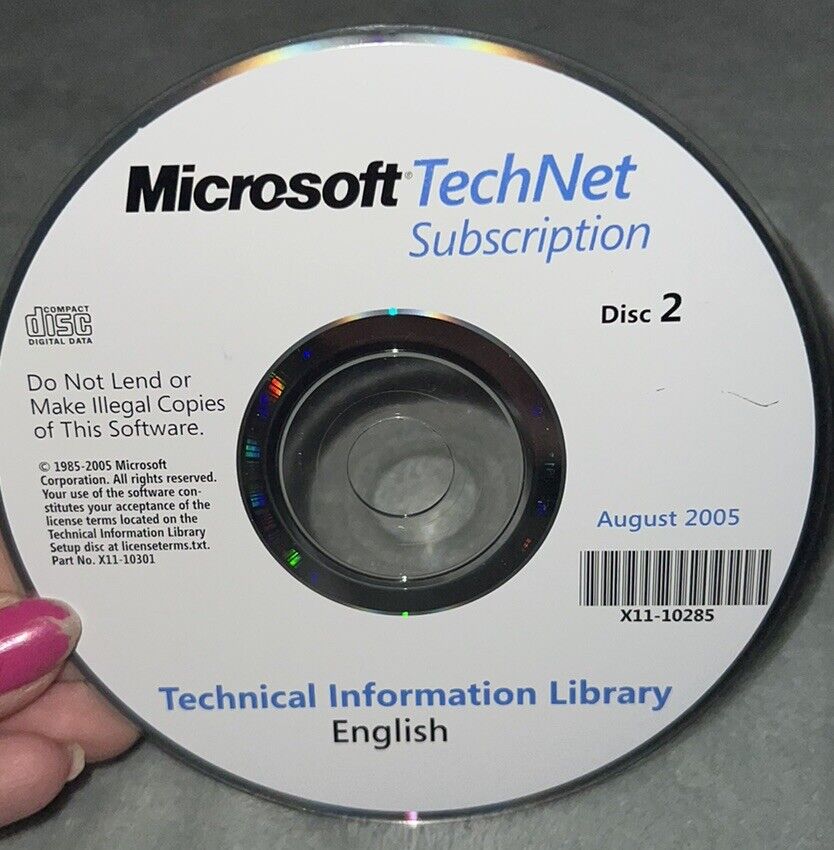 Microsoft TechNet Subscription Disc 2  Technical Information Library English