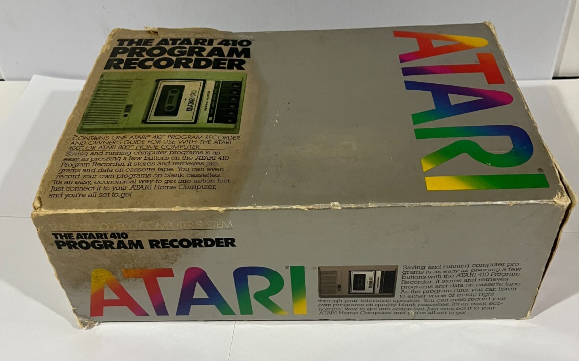 Vintage Atari 410 Program Recorder With Box Needs Repair