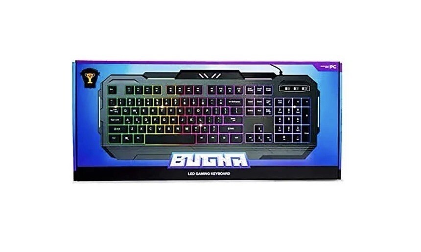 TikTok Bugha Exclusive Backlit RGB LED Gaming Keyboard with Function Keys for PC