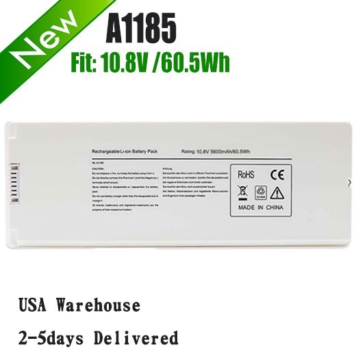 NEW A1181 A1185 Laptop Battery For Apple Macbook 13" 2006-2009 MA254 MA255 MA561