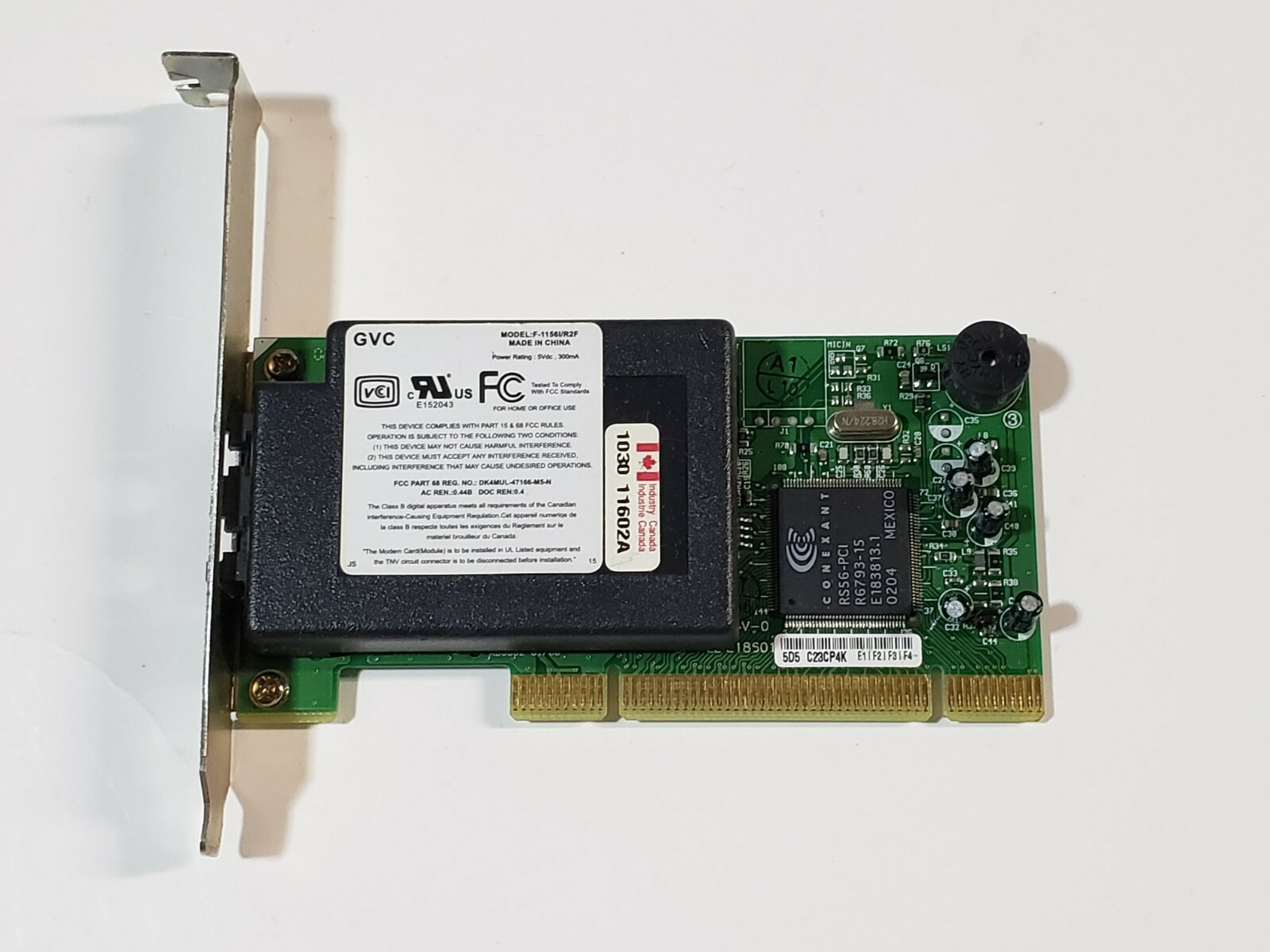 DELL 01K636 F-1156I/R2F 56K Conexant RS56-PCI V.92 PCI Modem card REV A00