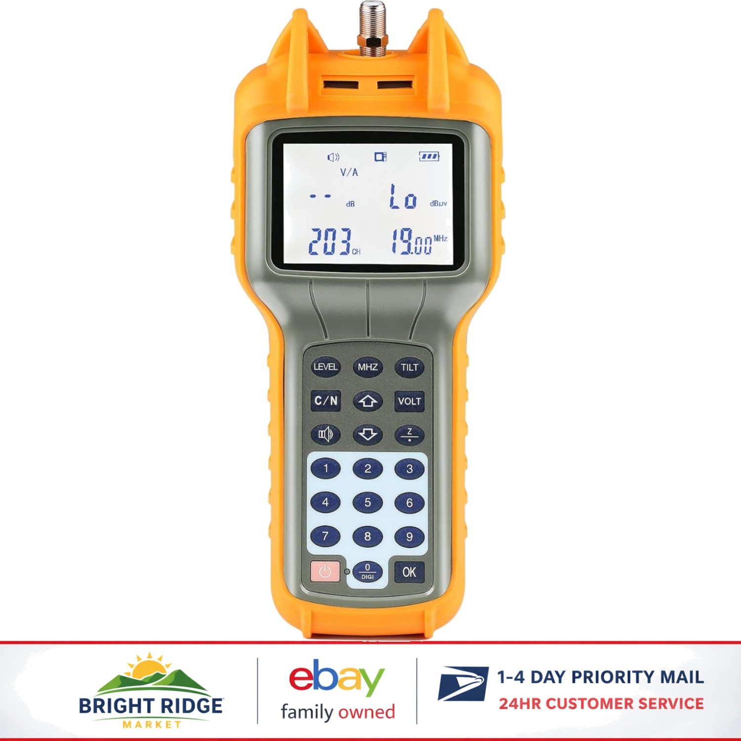 Digital CATV Cable Tester with Signal Level Meter for TV Signal Measurement