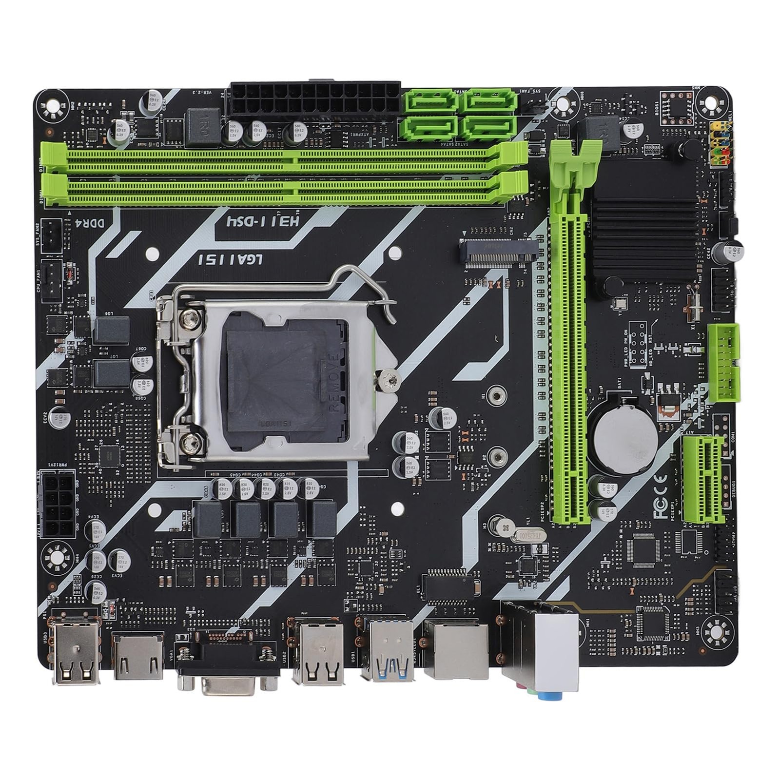 Wisoqu H311 DS4 Desktop Computer Motherboard, LGA1151 DDR4 NVME M.2 with 6...
