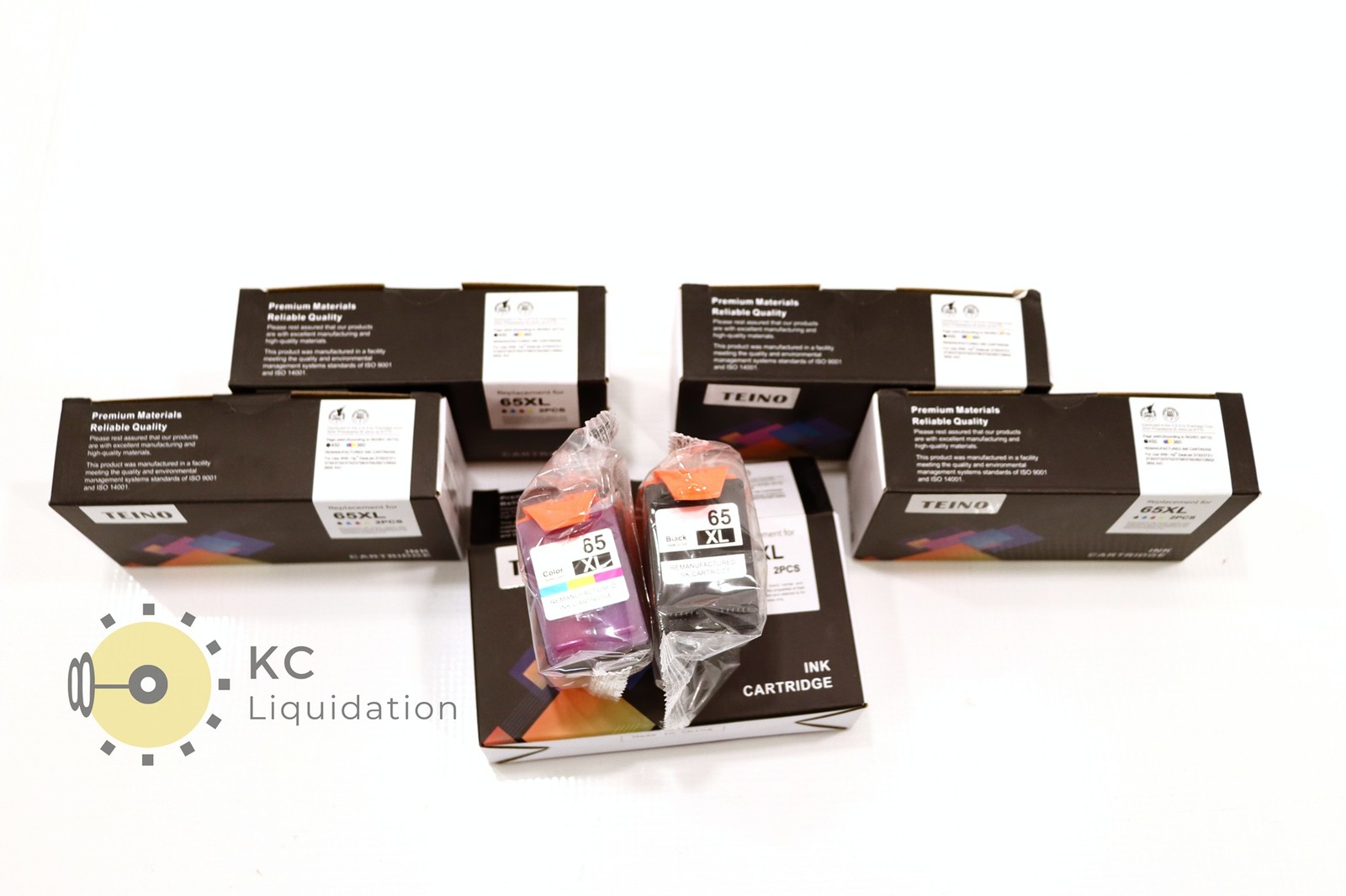 5x Lot Teino HP 65XL Black/Tri-Color Ink Cartridges