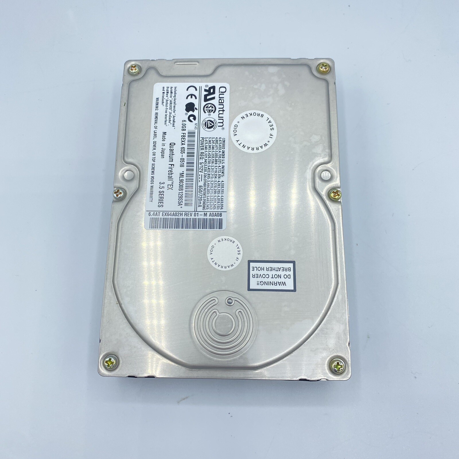 Bootable 3.5" ATA IDE Hard Drive 4GB Quantum Fireball Apple W/ MacOS INSTALLED