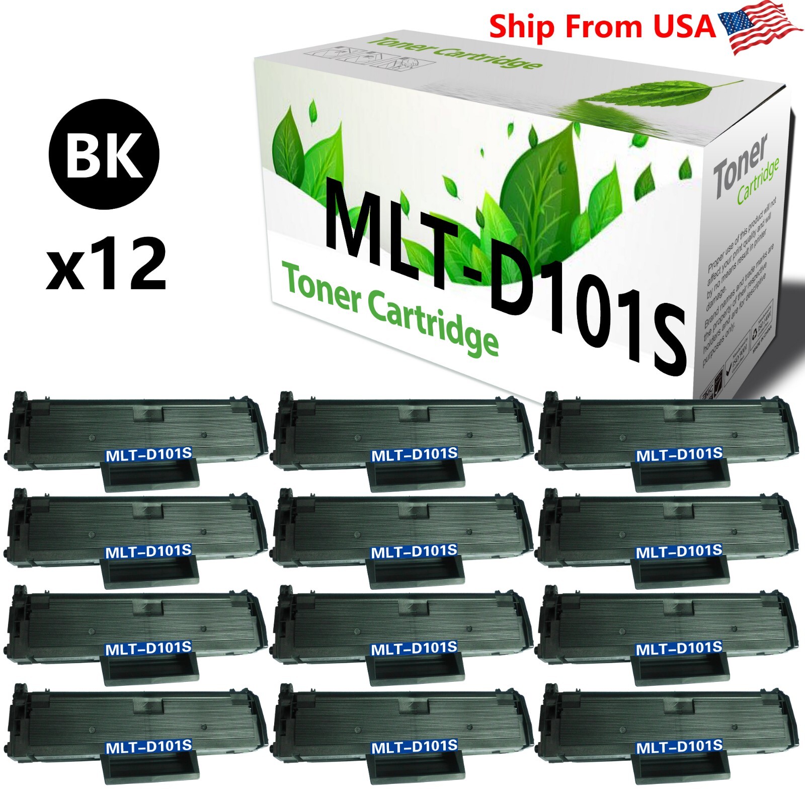 12-PACK Compatible MLTD101S D101S Toner Cartridge For SCX-3405 SCX-3405FW