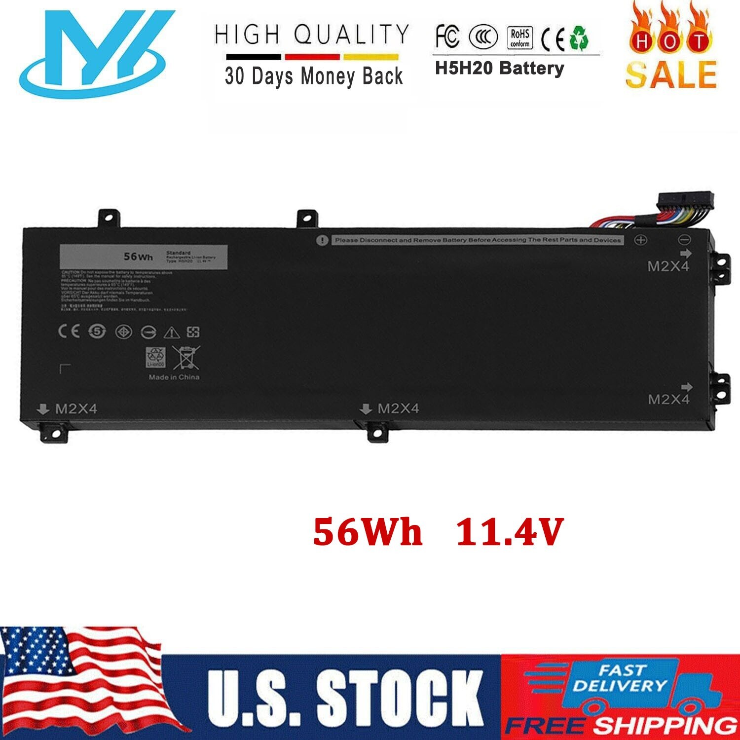 ✅H5H20 Battery For Dell Precision 5510 5520 5530 5540 XPS 15 9560 9550 9570 NEW