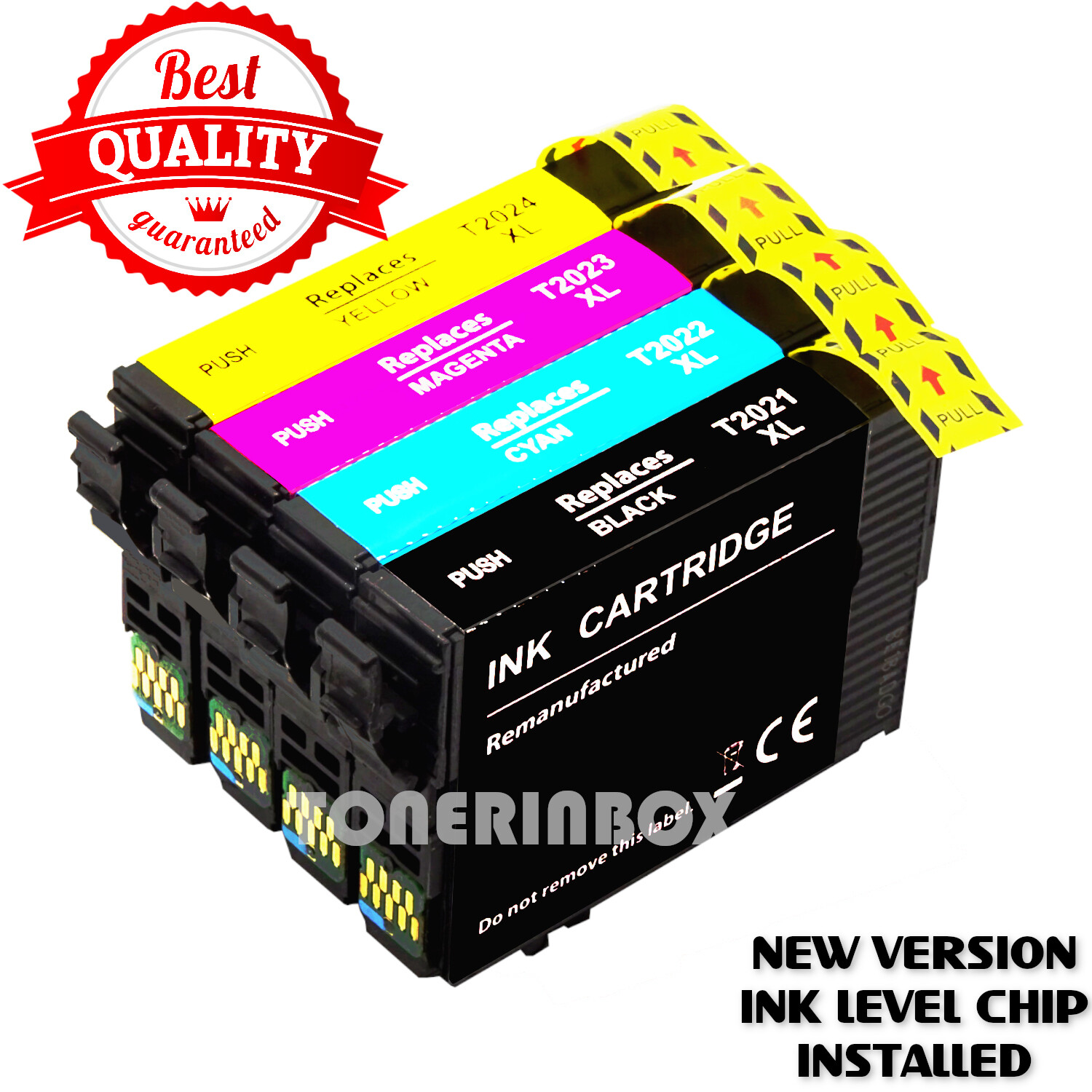 4pk T202XL 202 XL Ink Cartridges For Eps Expression XP-5100 WorkForce WF-2860