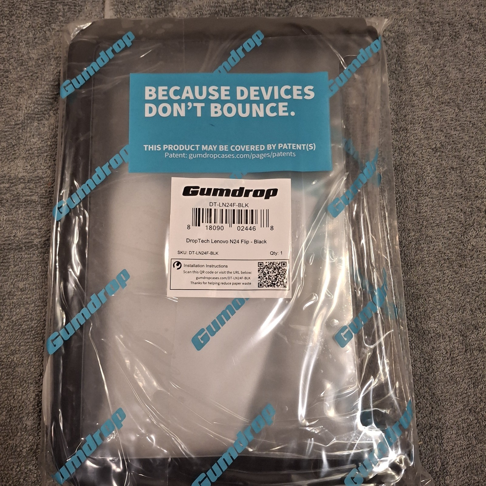 Gumdrop DropTech Case Dt-LN24F-BLK Lenovo N24 Flip Black
