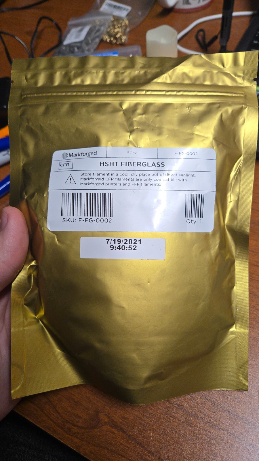 MarkForged 50cc Continuous HSHT Fiberglass Additive - Unopened but read disc.