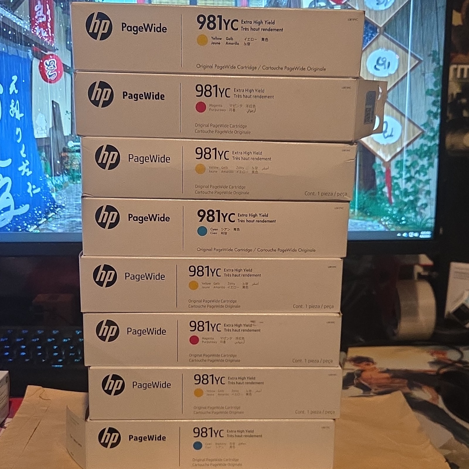HP 981YC Cyan Magenta Yellow Extra High Yield Genuine Original Ink Cartridges