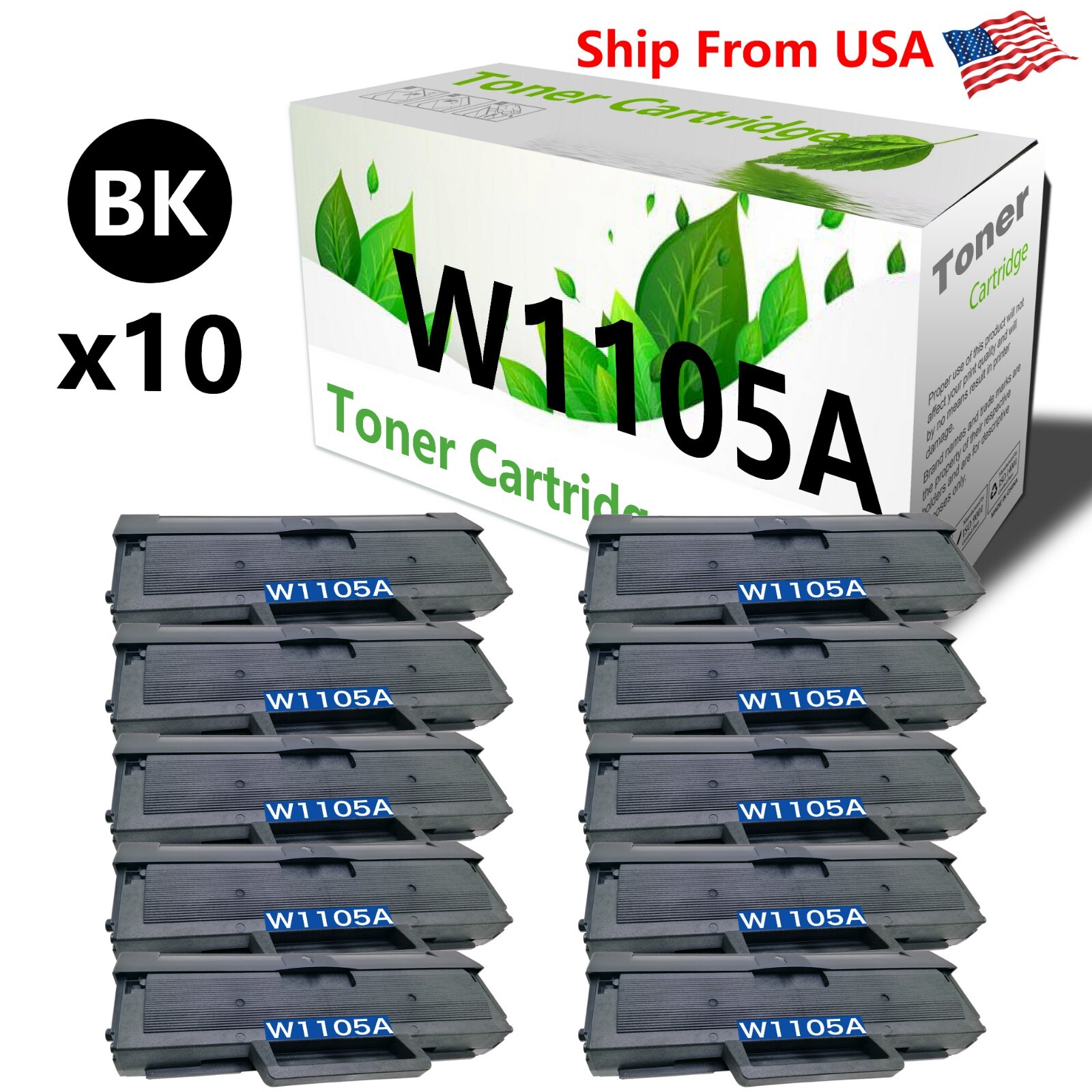 10PACK 1105A W1105A Toner Cartridge Fit For Laser MFP 135a 137fnw Printer