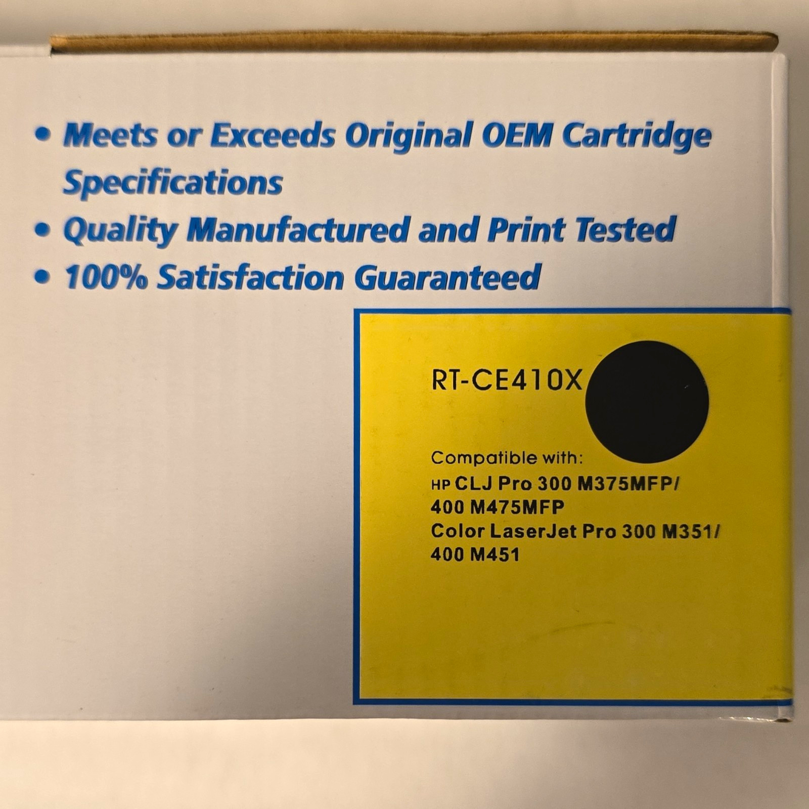 Premium Compatible RT-CE410X/CE410X Black Laser Toner for HP M351 M451