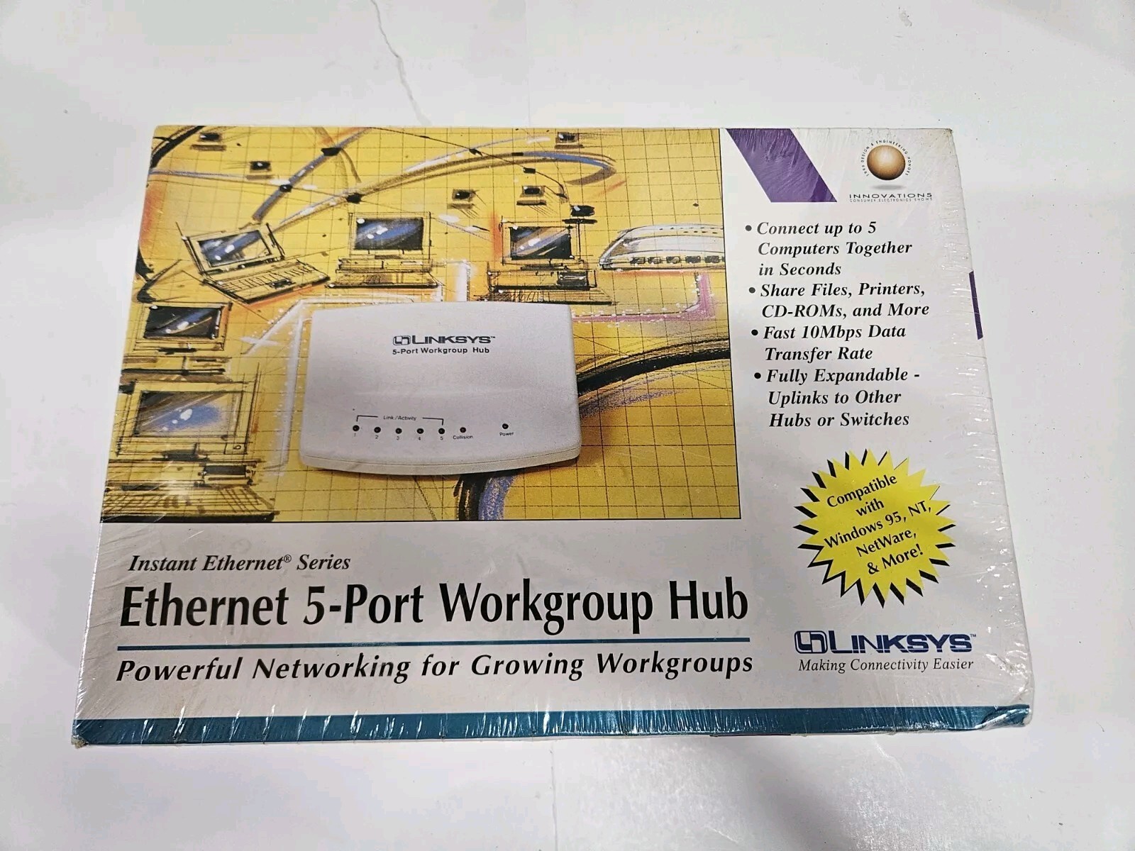 Linksys Ethernet 5-Port Workgroup Hub - - Brand New Shrink Wrap