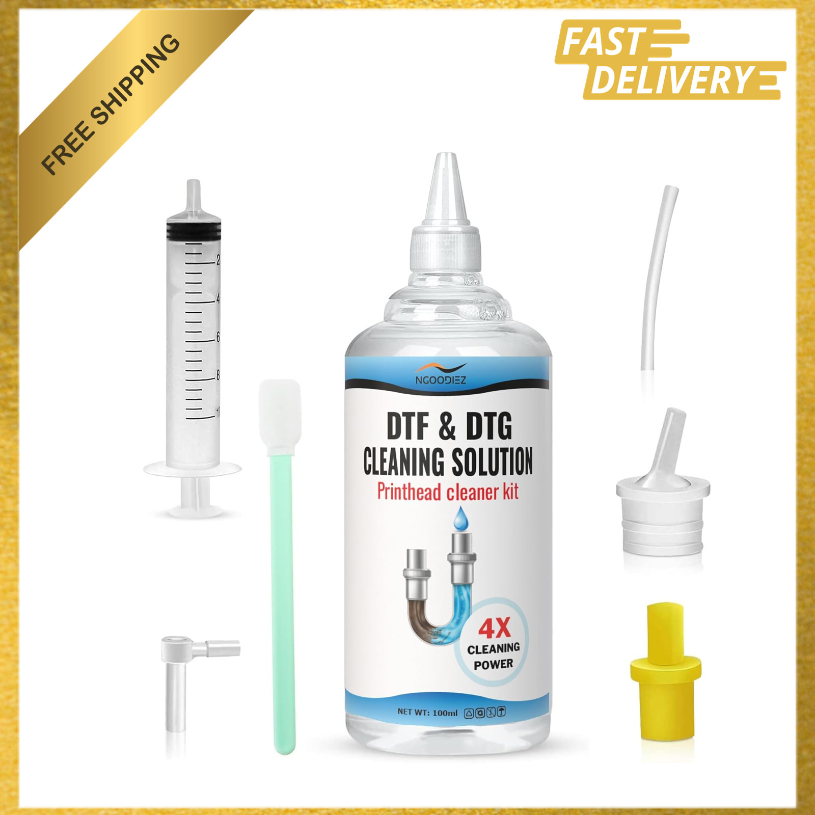 DTF Printer Cleaning Solution Kit for Epson L1800 XP-15000 R1390 White Ink Clog