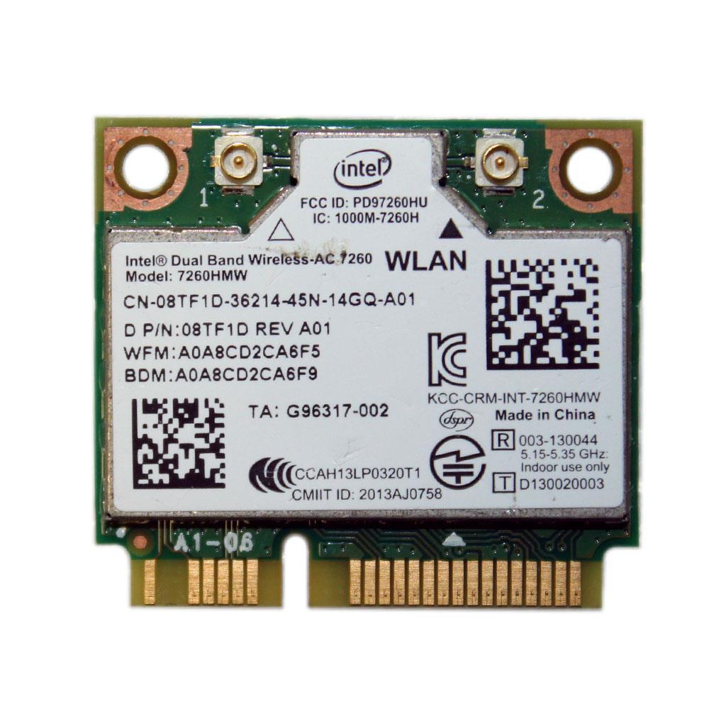 Dell Intel 8TF1D Wireless-AC 7260 Mini PCI Express Card WLAN 802.11ac 7260HMW 
