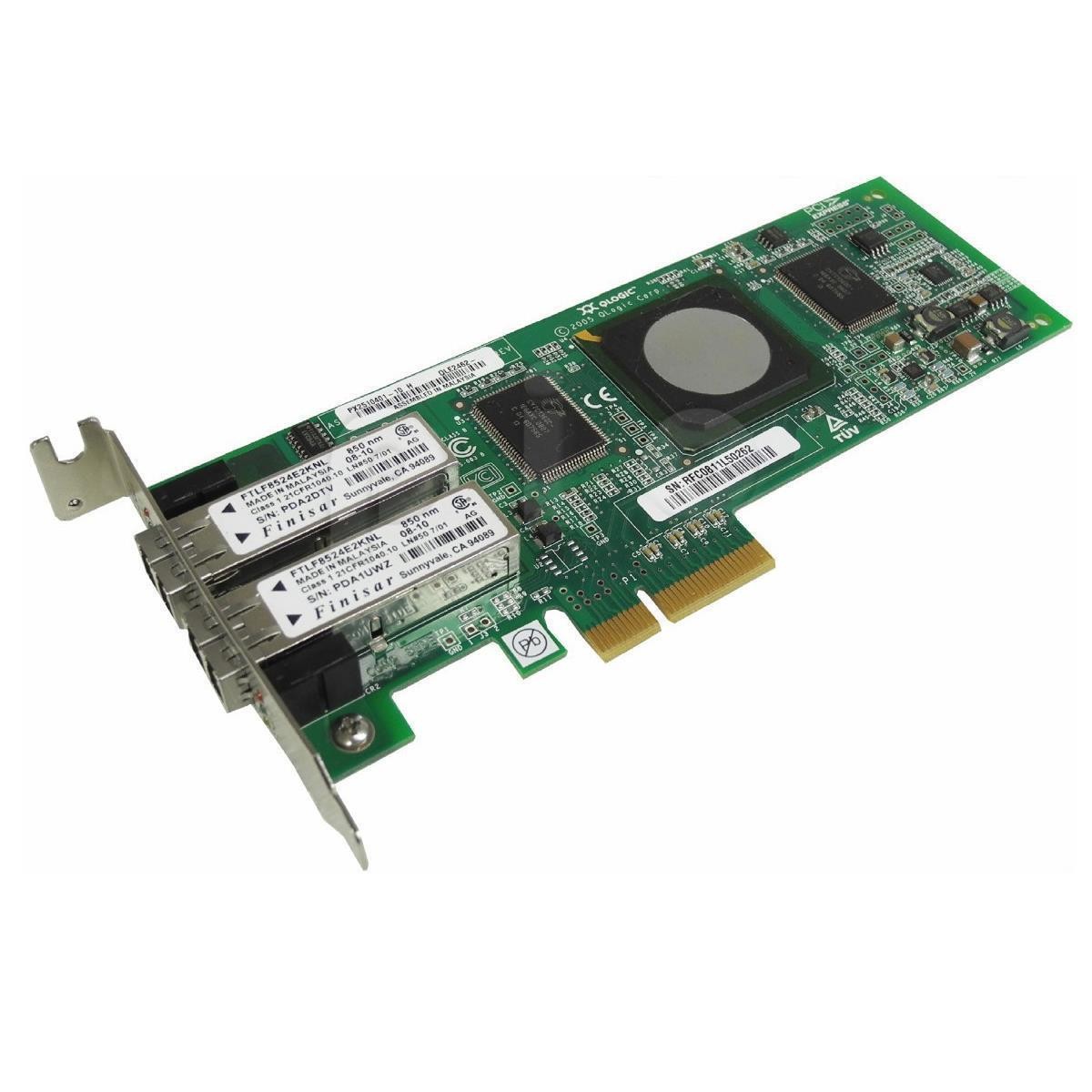 Logic QLE2462 FC Dual Port 4Gbit PCIe x4 Host Bus Adapter LP P/N PX2510401-50 B