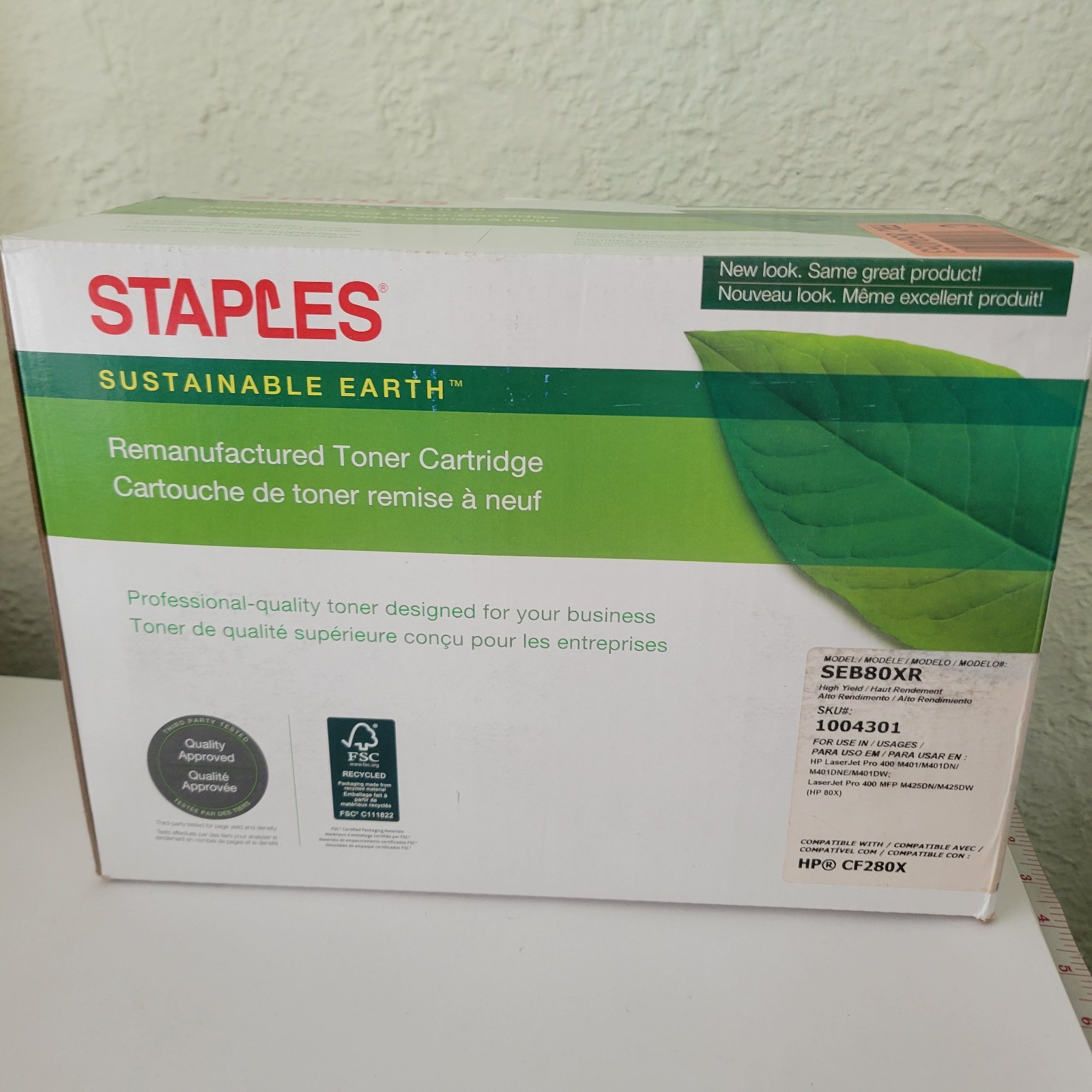 Sustainable Earth by Staples SEB80XR (Compatible with HP CF280X) Cartridge Toner