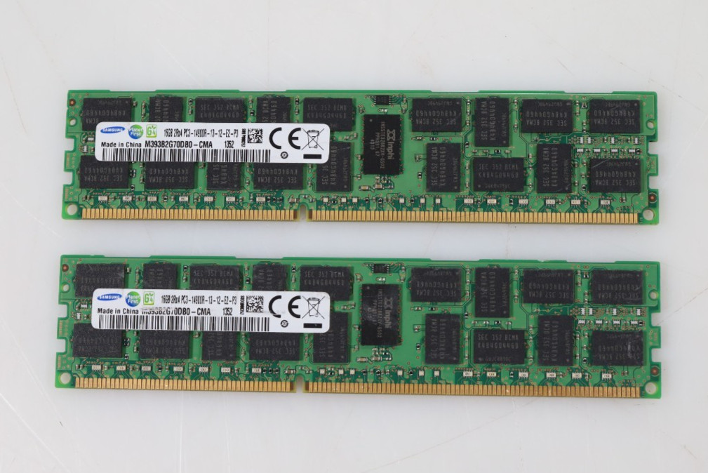 Lot 2x 16GB (32GB) Samsung M393B2G70DB0-CMA 1866MHz PC3-14900R Server Memory