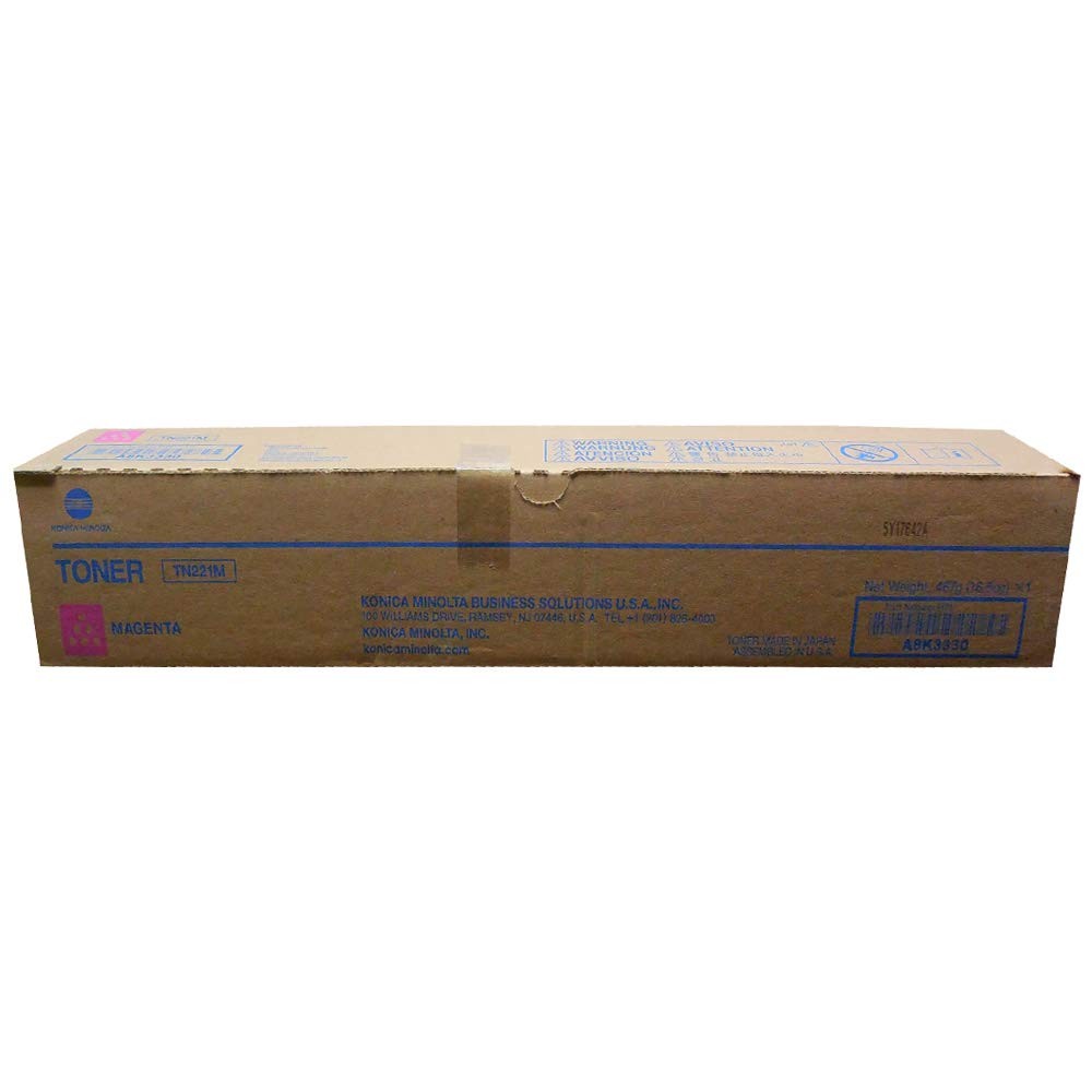 Original Konica Minolta TN221M Magenta Toner. New Sealed Box, We Ship Fast