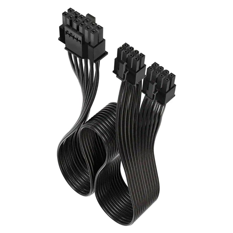 12+4 Pin GPU Power Cord Two 8pin Input 16AWG Thick Wiring Wide Compatibility