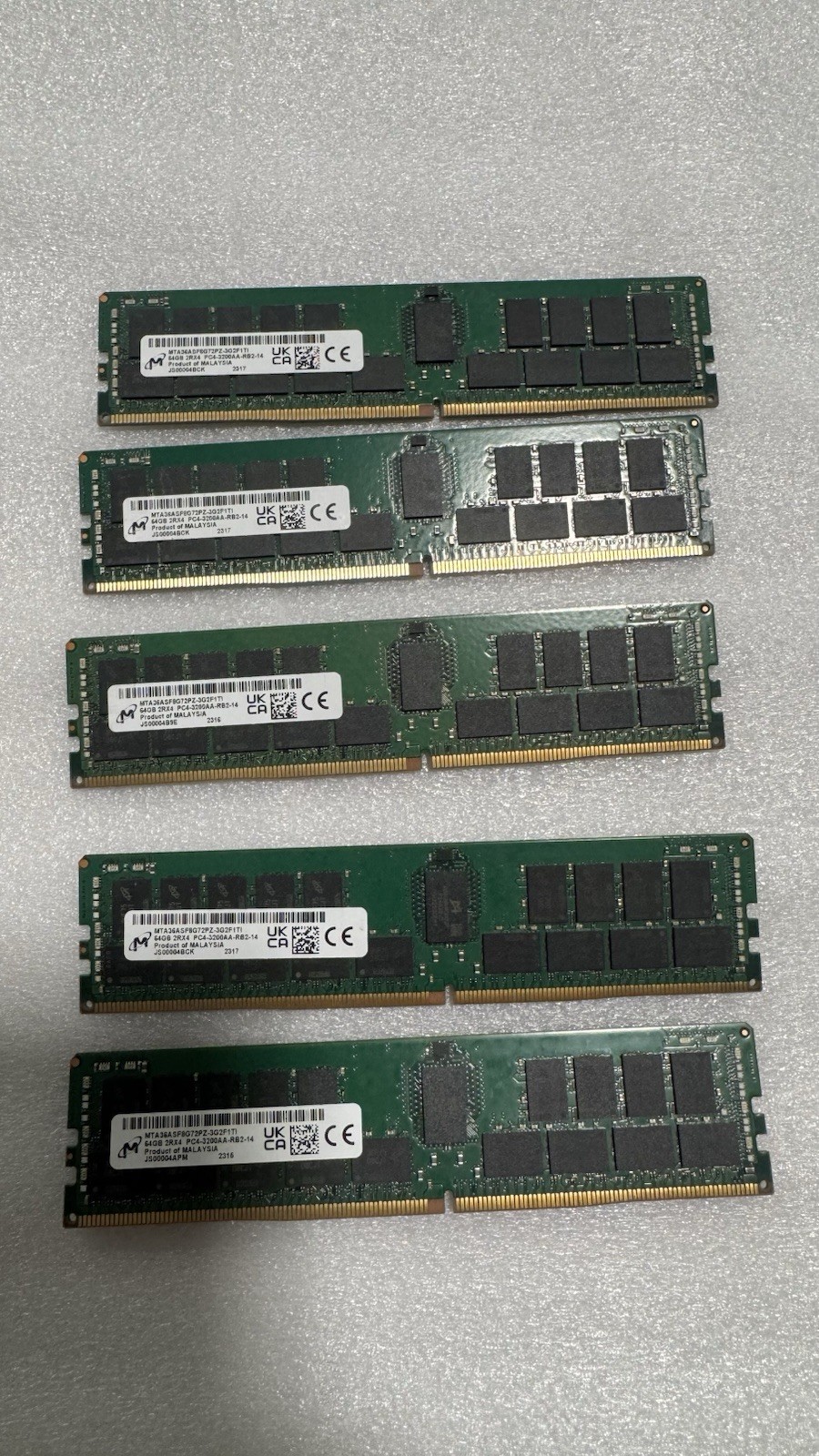 Micron MTA36ASF8G72PZ-3G2F1 64GB DDR4 RDIMM Memory Module