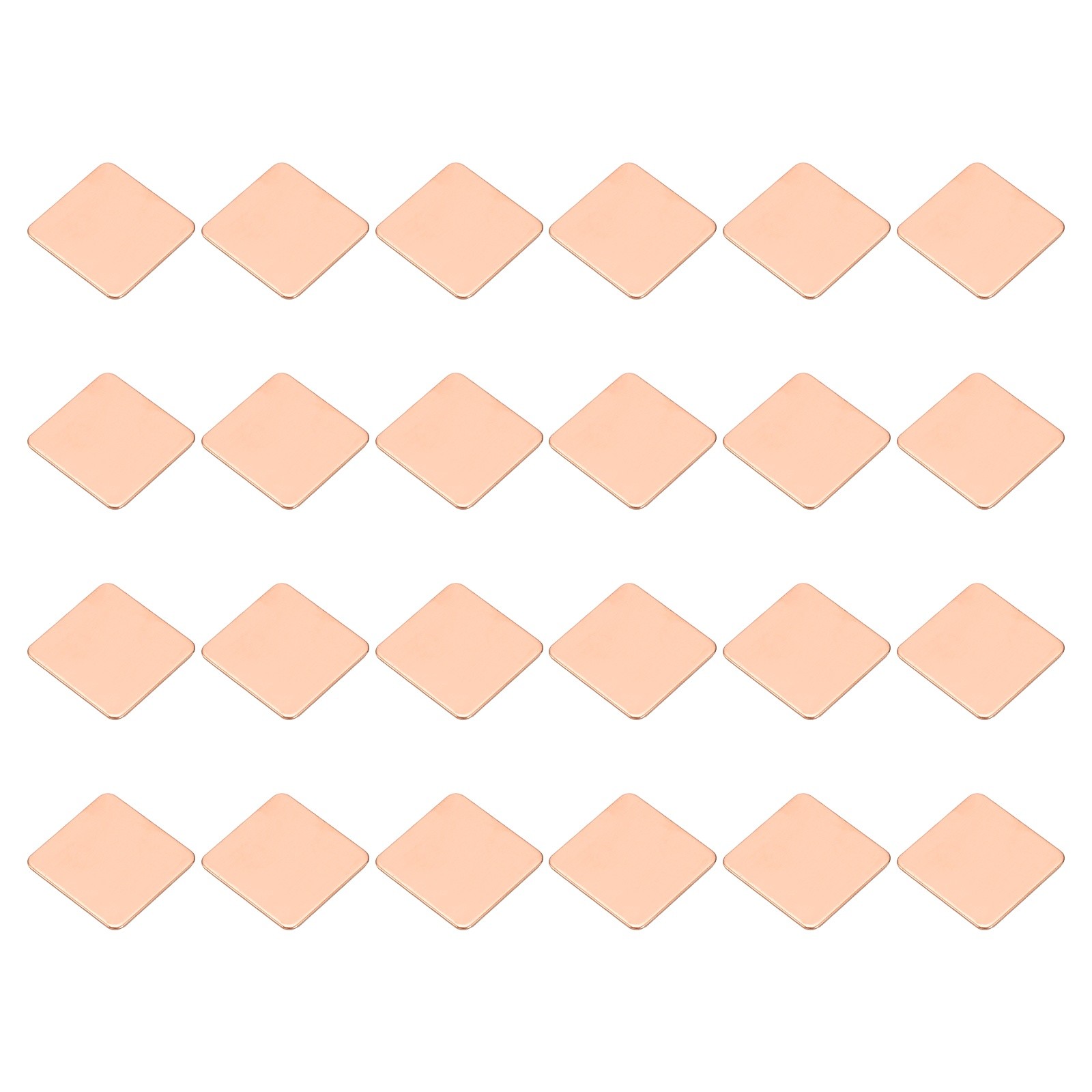 24 Pcs Heatsink Copper Pad Shim IC Chipset GPU Thermal Heatsink (20x20x0.8mm)