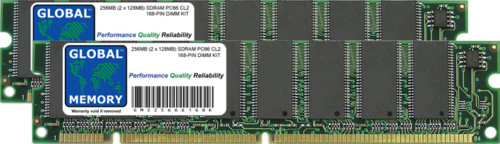 256MB (2 x 128MB) SDRAM PC66 66MHz 168-PIN DIMM MEMORY RAM KIT FOR DESKTOPS/PCS