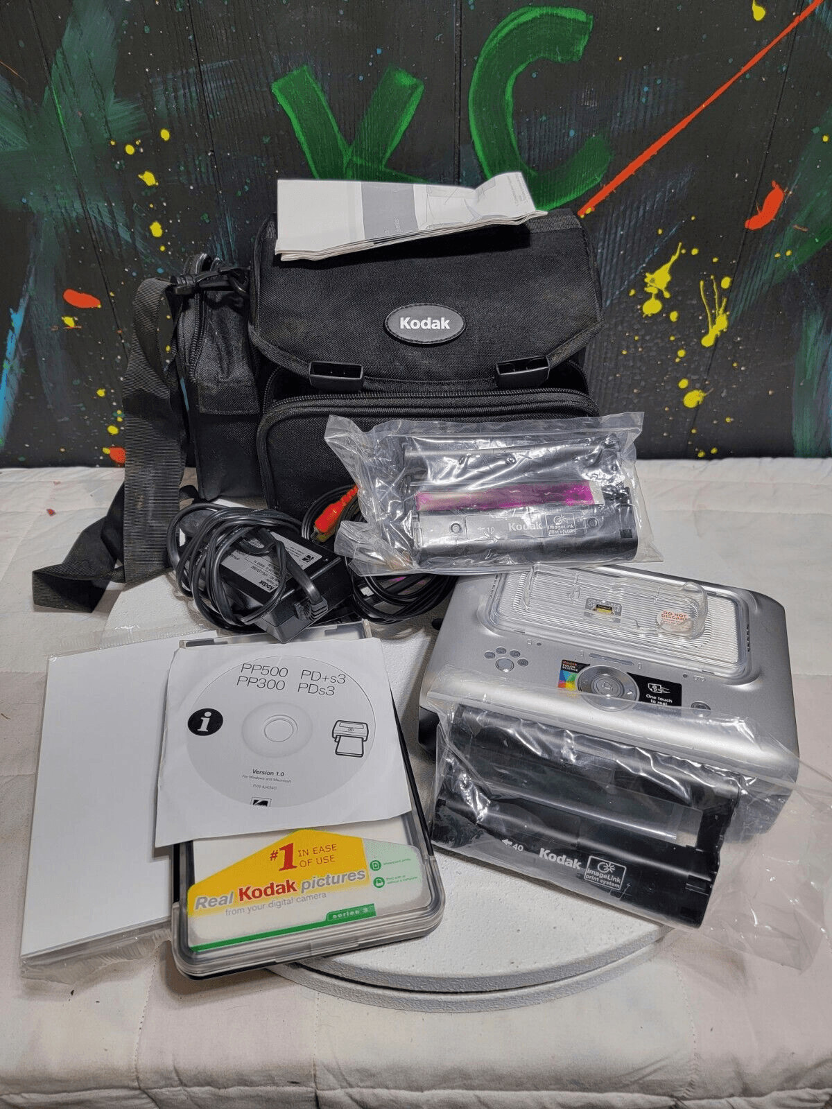 Kodak Easyshare printer dock series 3 New w/o Box Color Cartridge & Paper CD CRD