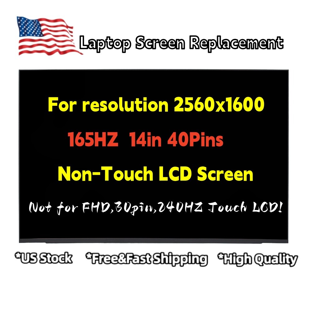 165HZ For Lenovo ThinkPad P1 Gen 5 21DC005XUS 21DC0063US QHD 40pins LCD Screen