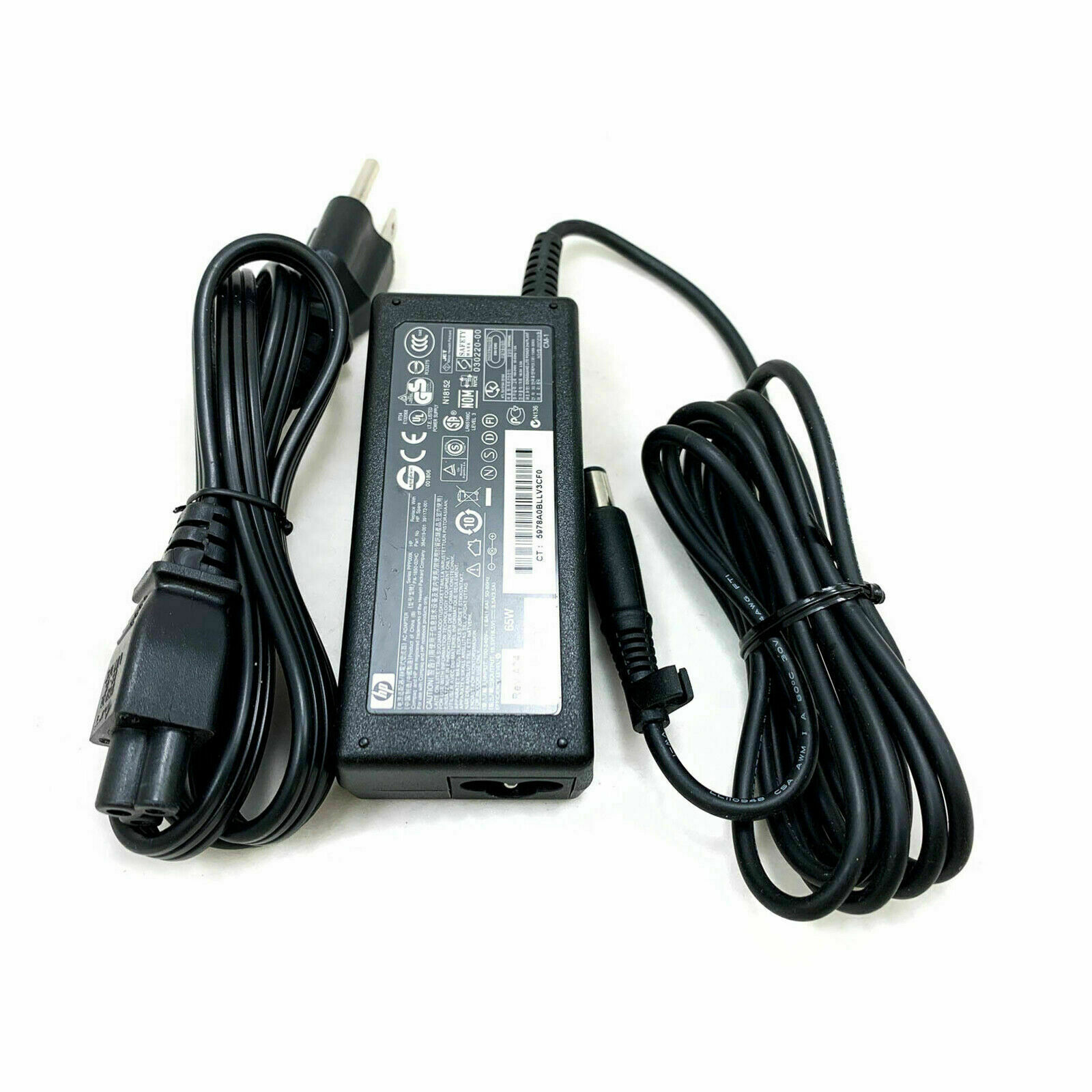Genuine HP 18.5V 3.5A AC DC Adapter 65W P/N 384019-003 403810-001 519329-001 OEM