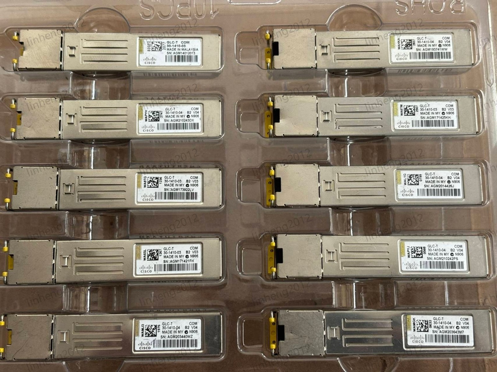 10 pcs Genuine Cisco GLC-T SFP Transceiver Modules
