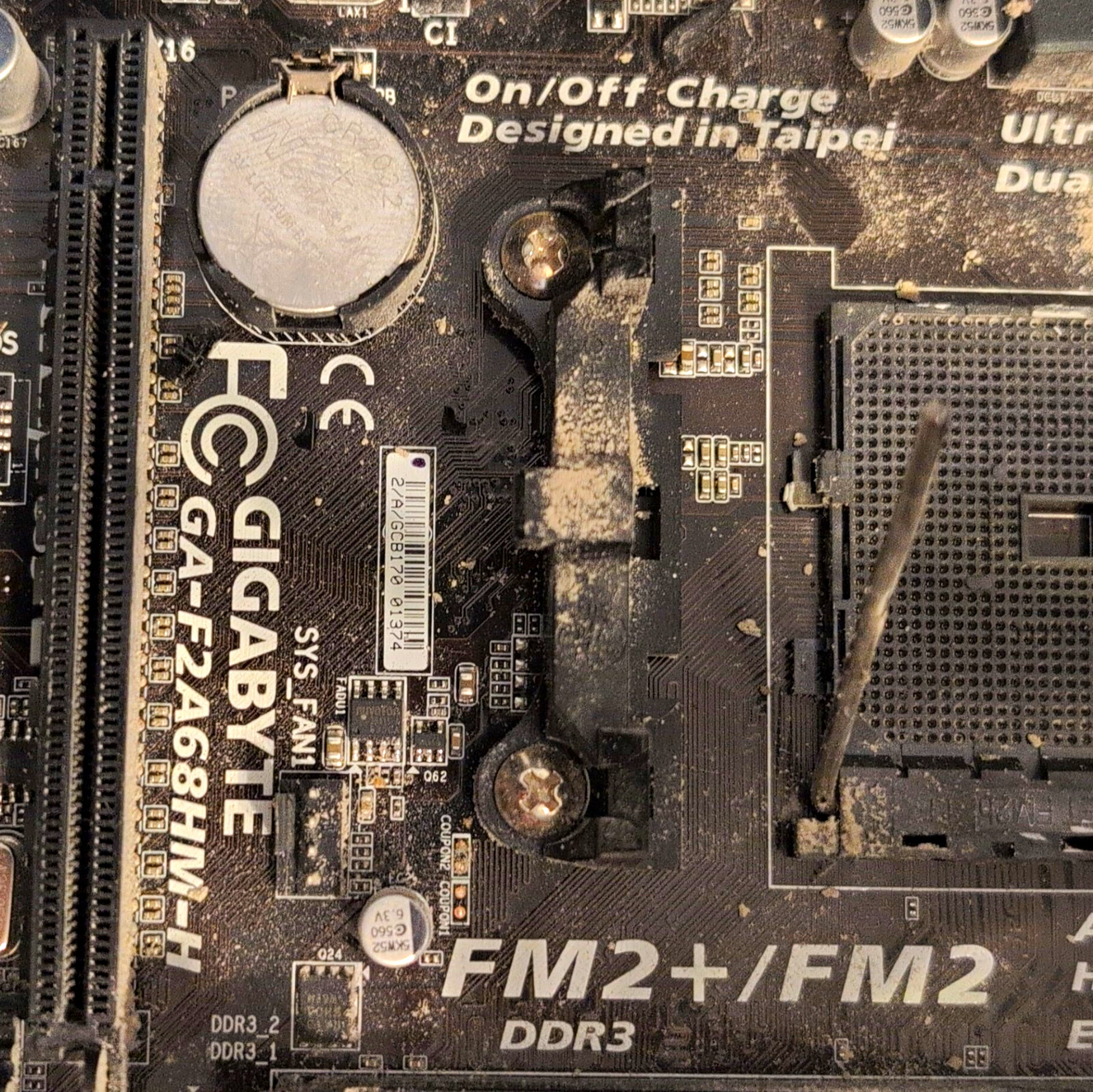 GIGABYTE GA-F2A68HM-H MicroATX Socket FM2+ AMD DDR3 2-DIMM DVI/VGA