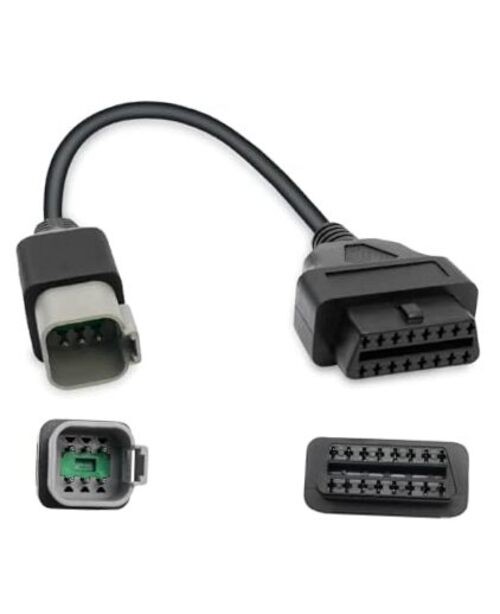 6Pin to 16Pin Motorcycle OBD Diagnostic Cable Adapter - CAN OBD2 OBDII