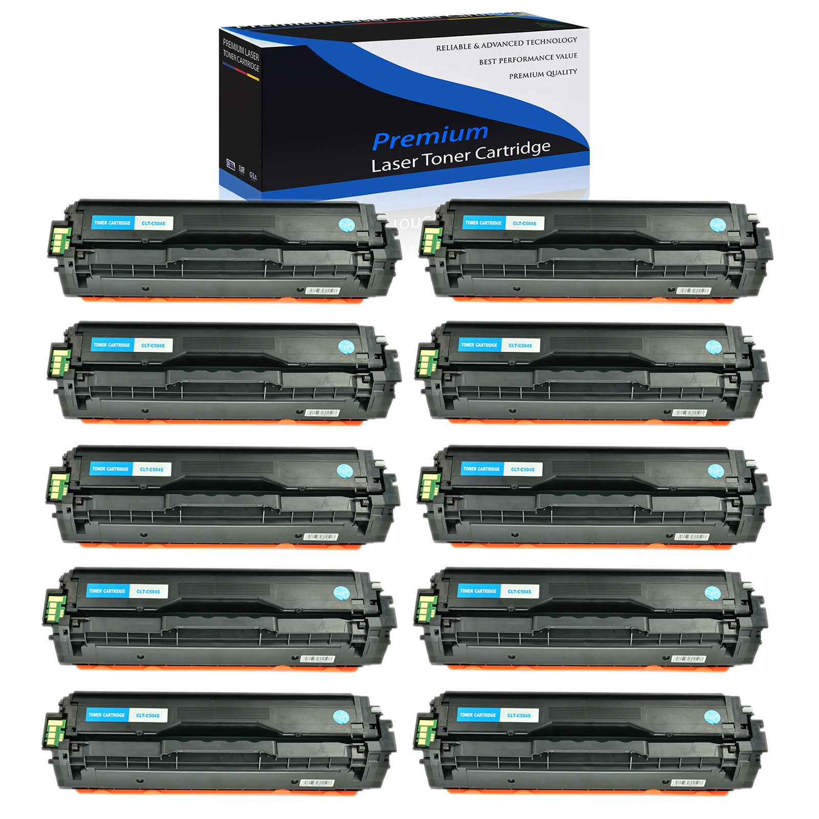 10PK Cyan CLT-C504S 504S Toner for Samsung CLT-504S SL-C1860FW CLX-4195F CLP-415