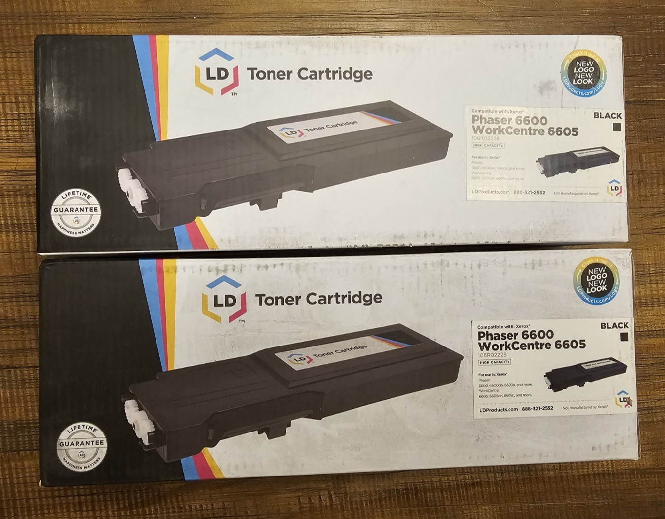 2PK BK High Capacity Toner Compatible for Xerox Phaser 6600n WorkCentre 6605dn