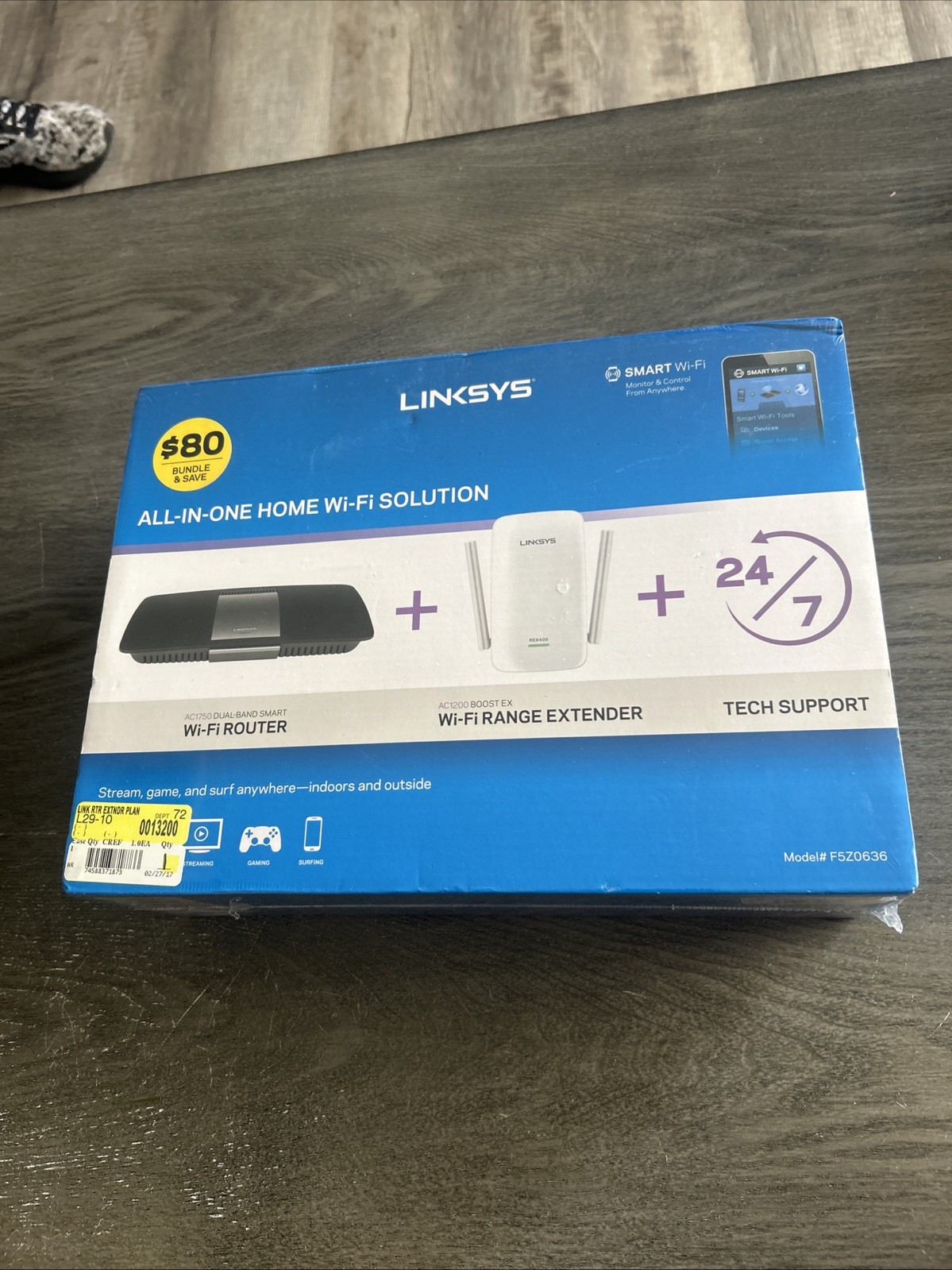 Linksys F5Z0636 All-in-One WiFi Solution w/ AC1750 Router & AC1200 Extender
