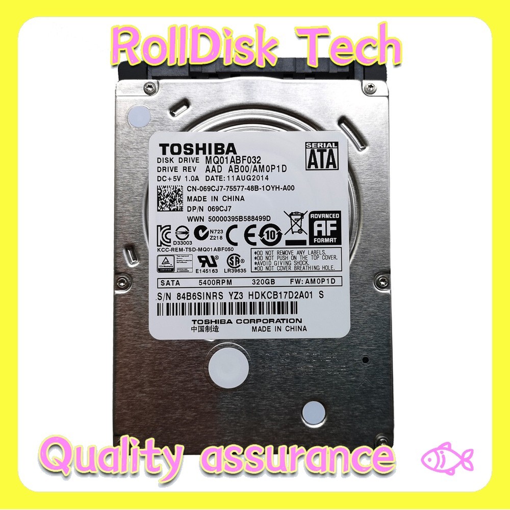 Toshiba MQ01ABF032 5400RPM 320GB 2.5" SATA Laptop HDD Hard Disk Drive-7mm