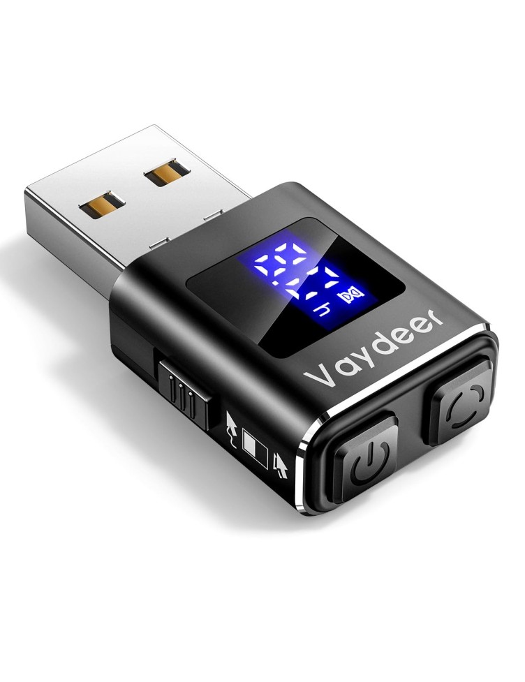 Vaydeer Metal Mini Mouse Jiggler, T5s Mouse Mover with Timer, LED Countdown, Und