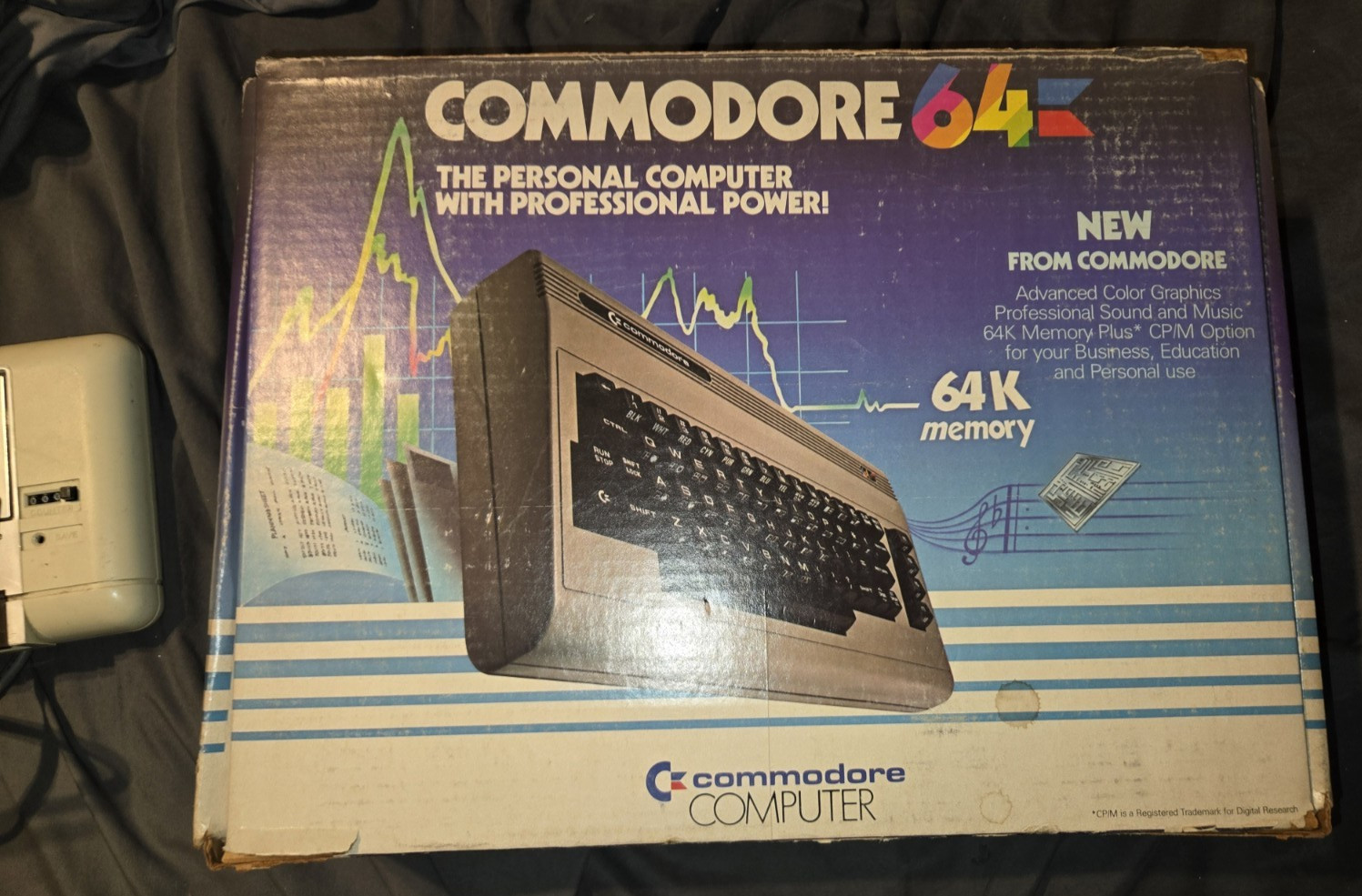Vintage Commodore 64 C64 Computer w/ Cassette Player - Untested For Parts.