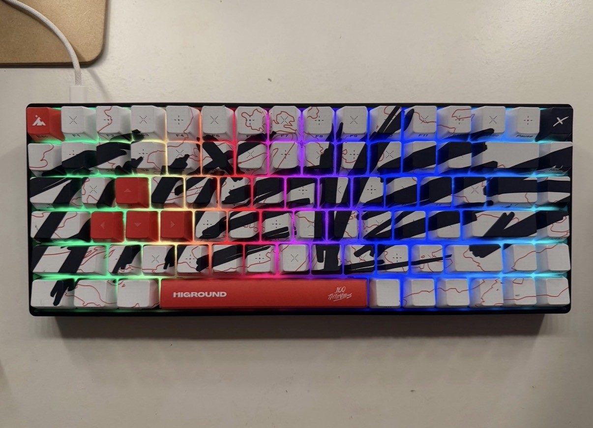 OB Higround x 100 Thieves Basecamp 75+ Wired RGB Hot-Swappable Keyboard Black