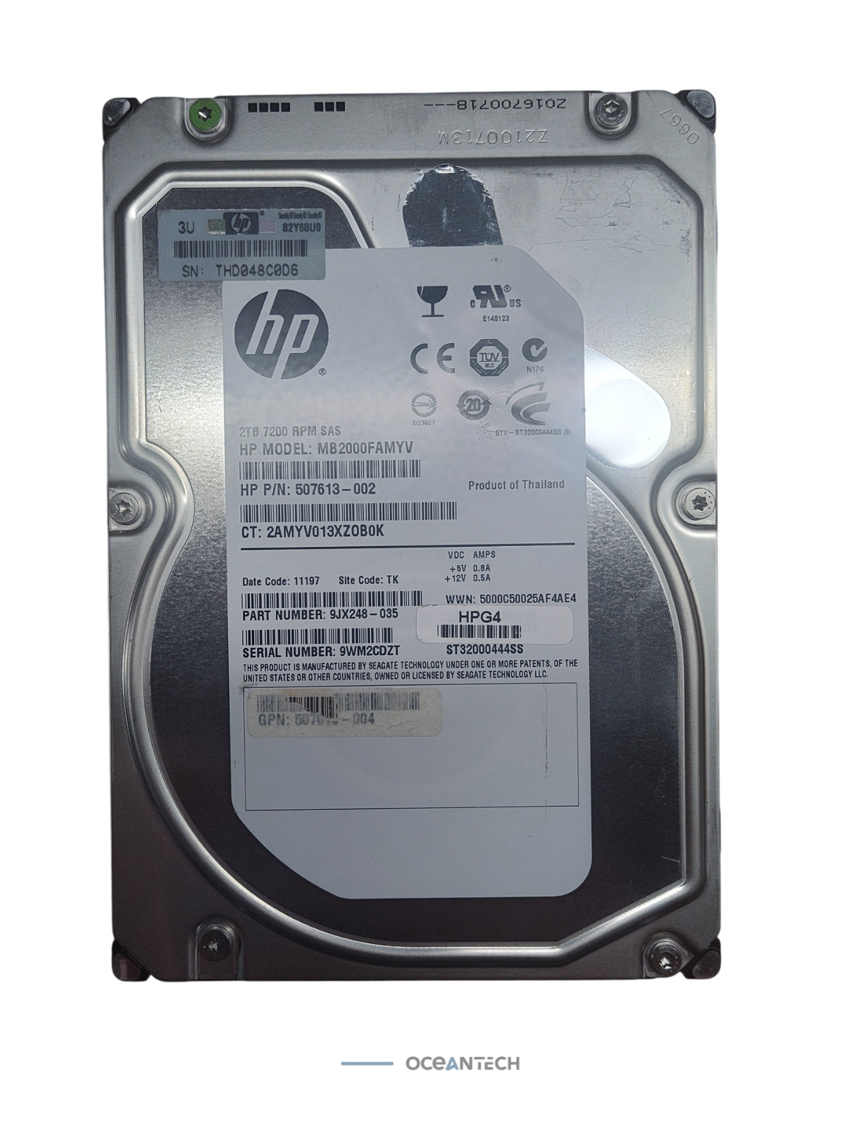 HP Seagate 507613-002 ST32000444SS 2TB 7.2K 6G SAS 3.5" Hard Drive