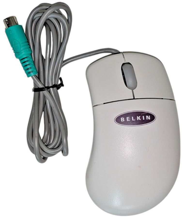 Belkin NetMaster 2-Button PS/2 Serial Scroll Mouse F8E204 Vintage Tested Works