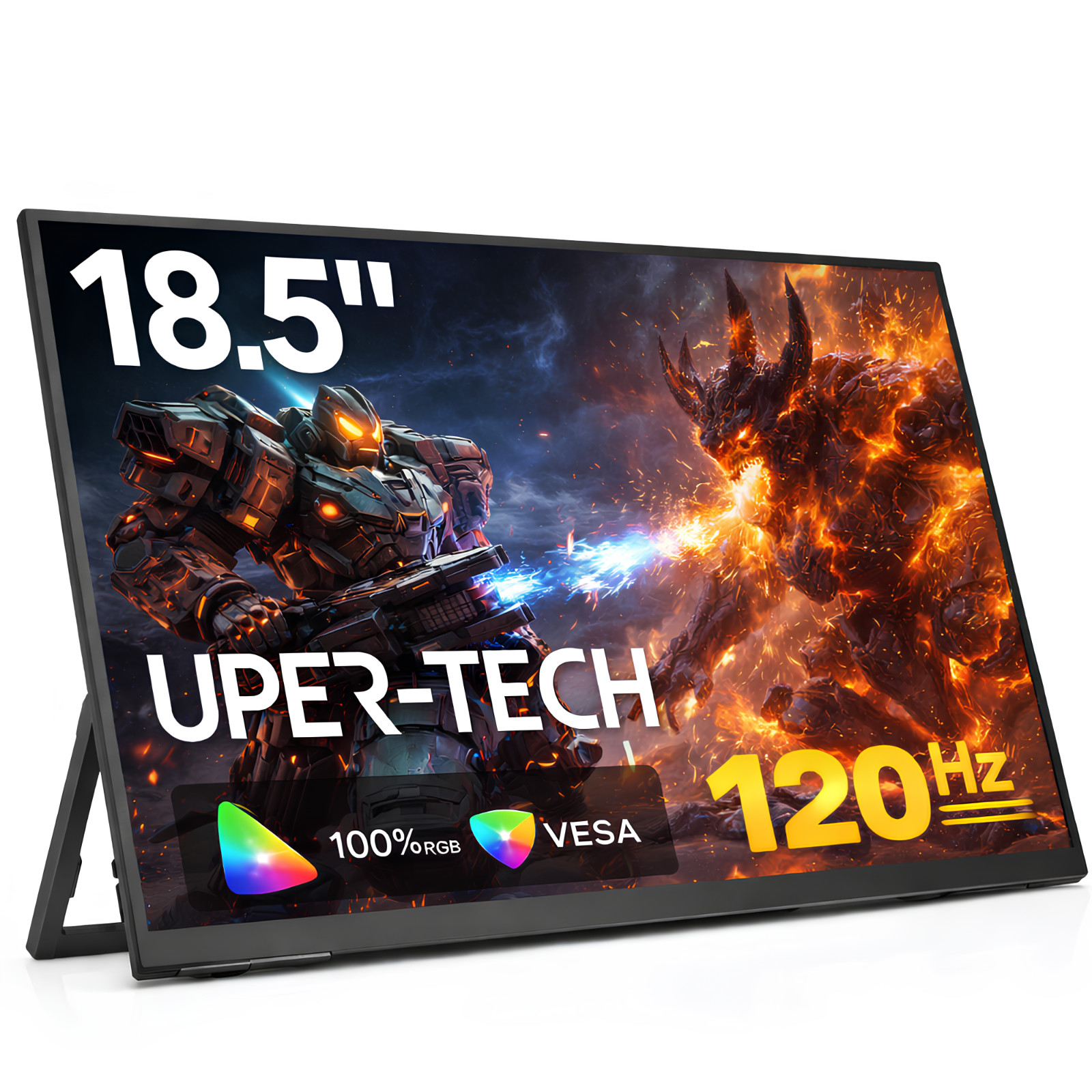 18.5 Inch Portable Monitor UPERFECT 120Hz Fast Refresh Rate HDMI USB-C Display