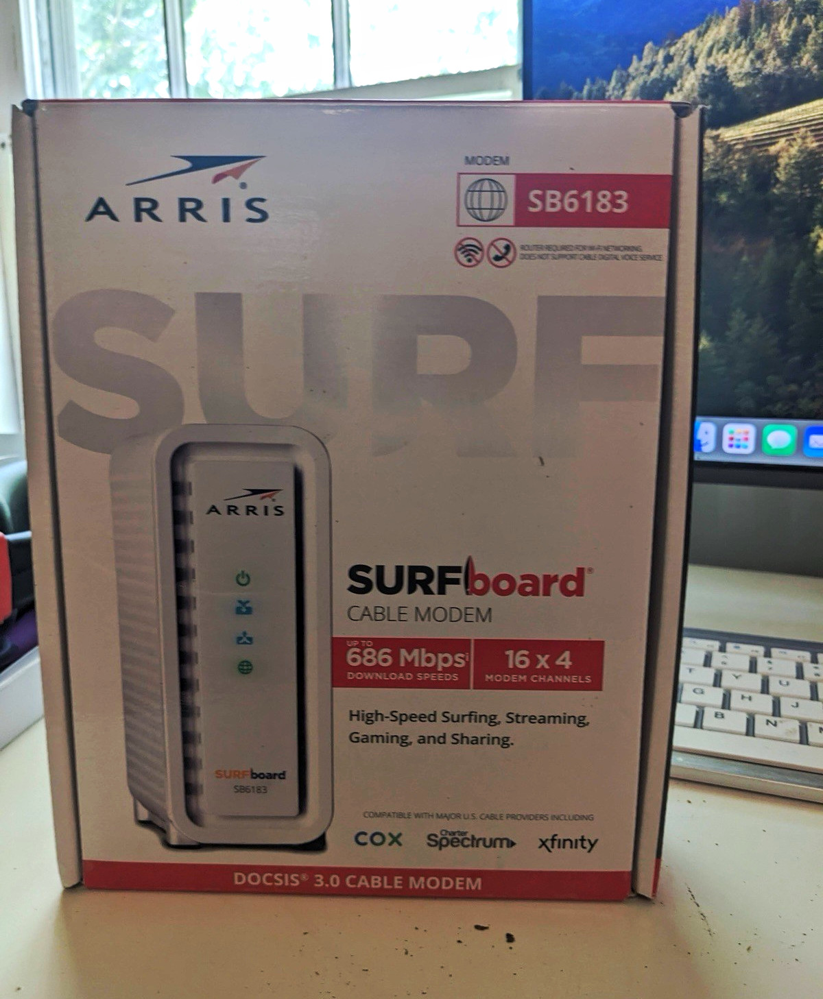 ARRIS SURFboard SB6183 DOCSIS 3.0 Cable Modem 686 Mbps - 