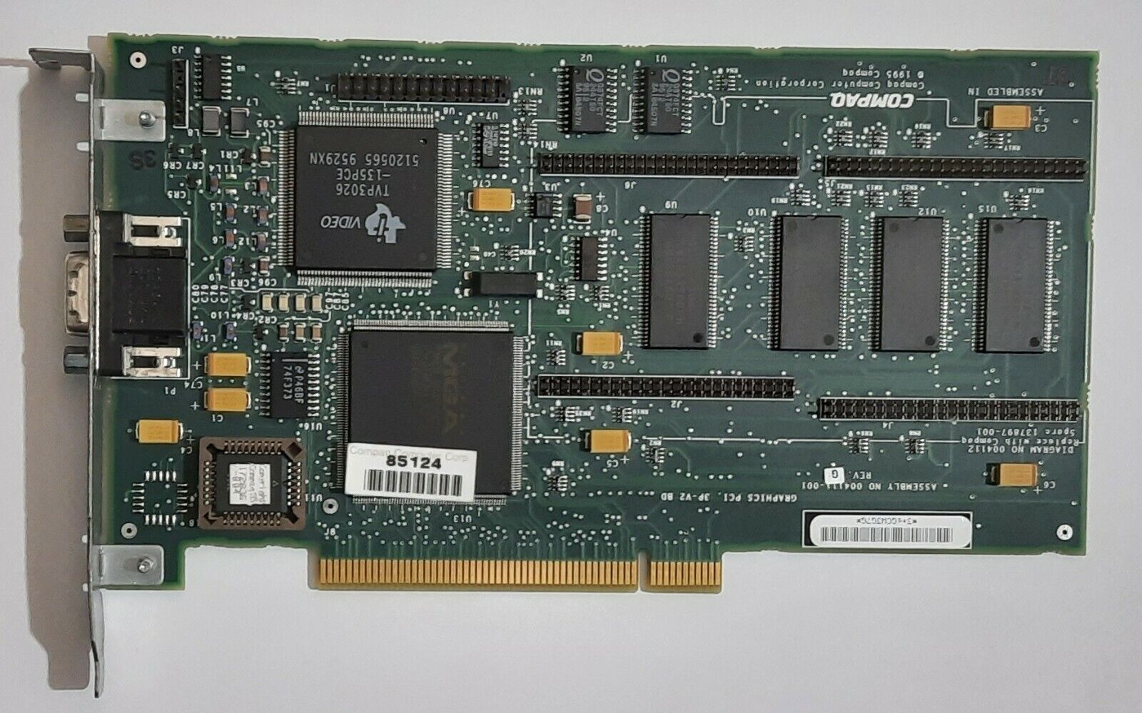Compaq QVision 2000+ PCI Graphics Card (Matrox IS-ATHENA R2, 2MB, Retro, 1995)