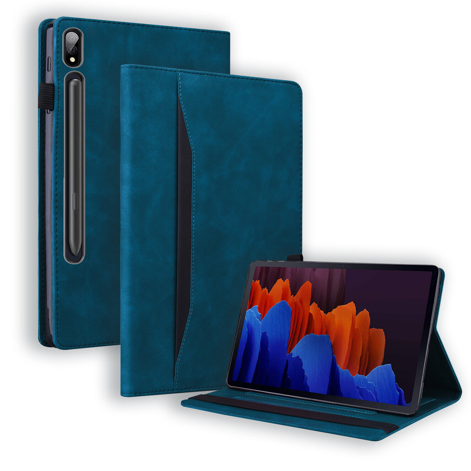 For Samsung Galaxy Tab S8 S8+ S8 Ultra Shockproof Leather Kickstand Case Cover 